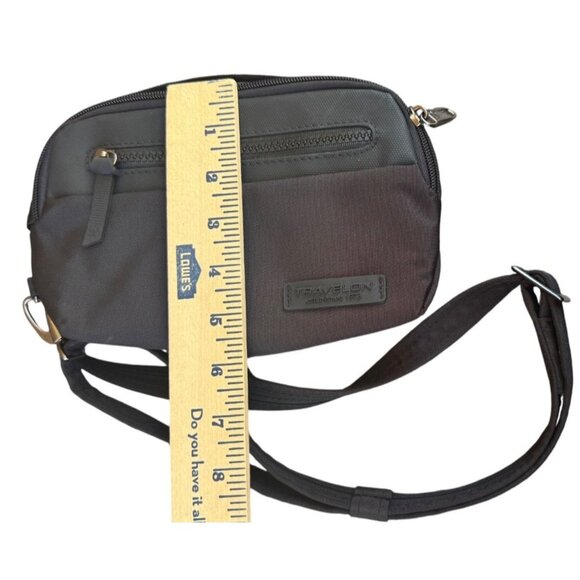 TRAVELON Anti-Theft Metro Convertible Crossbody Small Black Bag RFID - Picture 12 of 12